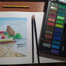 Il mio progetto del corso: Diario di viaggio ad acquerello. Traditional illustration, Watercolor Painting, Architectural Illustration, and Sketchbook project by Brunella - 09.02.2022