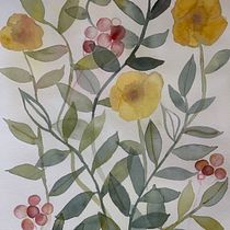 Mein Kursprojekt: Blumenkompositionen mit Aquarell: Verbinde dich mit der Natur. Ilustração tradicional, Pintura, Pintura em aquarela e Ilustração botânica projeto de Katja Schmitt - 29.08.2022