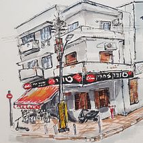 My project for course: Expressive Architectural Sketching with Colored Markers. Sketching, Drawing, Architectural Illustration, Sketchbook & Ink Illustration project by Rena Renka - 09.02.2022