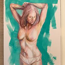 Mi proyecto del curso: Figura humana en acuarela. Un progetto di Illustrazione tradizionale, Belle arti, Pittura, Pittura ad acquerello, Disegno realistico e Disegno anatomico di Miguel Rodríguez López - 03.09.2022