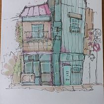 My project for course: Expressive Architectural Sketching with Colored Markers. Sketching, Drawing, Architectural Illustration, Sketchbook & Ink Illustration project by Andrey Osipets - 09.03.2022