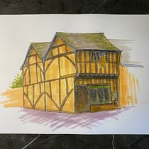 My project for course: Expressive Architectural Sketching with Colored Markers. Sketching, Drawing, Architectural Illustration, Sketchbook & Ink Illustration project by Yulia Simonova - 09.04.2022