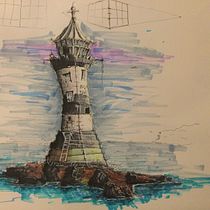 My project for course: Expressive Architectural Sketching with Colored Markers. Sketching, Drawing, Architectural Illustration, Sketchbook & Ink Illustration project by Paul - 09.04.2022
