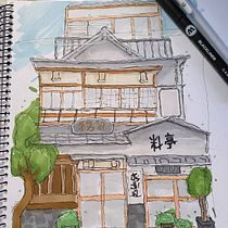 My project for course: Expressive Architectural Sketching with Colored Markers!. Sketching, Drawing, Architectural Illustration, Sketchbook & Ink Illustration project by Catalina Labbe - 09.03.2022
