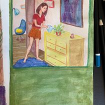 My project for course: Exploratory Sketchbook: Find Your Drawing Style. Traditional illustration, Sketching, Creativit, Watercolor Painting, Sketchbook, and Gouache Painting project by vesela_strandzheva - 09.04.2022