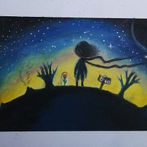 My project for course: Illustration Techniques to Unlock your Creativity. Design, Traditional illustration, Fine Arts, Painting, Creativit, Creating with Kids, and Sketchbook project by Zuzana Repková - 09.04.2022