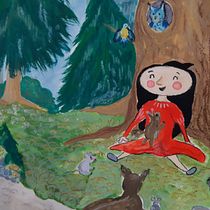 Mein Kursprojekt: Skizzenbuchtechniken für die Illustration von Kinderbüchern. Character Design, Pencil Drawing, Children's Illustration, Sketchbook, Gouache Painting, and Picturebook project by Veronika Bösel - 09.05.2022