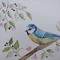 Mój projekt z kursu: Techniki artystycznego malowania ptaków akwarelami. Projekt z dziedziny Trad, c, jna ilustracja, Malowanie akwarelą, R, sunek realist, czn, Ilustracja naturalist i czna użytkownika Kasia Frąckowiak - 02.09.2022