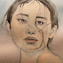My project for course: Expressive Watercolor Portraits. Un progetto di Illustrazione tradizionale, Belle arti, Pittura, Pittura ad acquerello e Disegno di ritratti di Evie Wheeler - 05.09.2022
