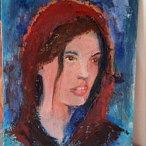 Meu projeto do curso: Retratos contemporâneos a óleo. Een project van Traditionele illustratie,  Beeldende kunst, Schilderij y  Olieverfschilderij van Cristina M G - 01.09.2022