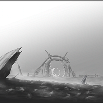 Lost on a planet. Traditional illustration, Digital Illustration, Video Games, Concept Art, and Game Design project by Jonathan Ojeda Marquez - 09.06.2022