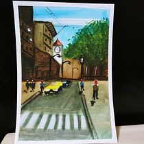 Mi proyecto Paisaje Urbano Ein Projekt aus dem Bereich Bildende Künste, Aquarellmalerei und Architektonische Illustration von drcastilloserulle - 05.09.2022
