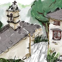 Mi proyecto del curso: Sketchbook pictórico en gouache. Un proyecto de Ilustración tradicional, Bocetado, Dibujo, Ilustración arquitectónica, Sketchbook y Pintura gouache de Soledad Arconada - 06.09.2022