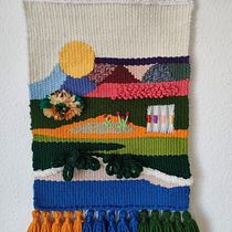 Mi proyecto del curso: Tapices decorativos: técnicas avanzadas en telar manual. Projekt z dziedziny  Haft,  Tkactwo, Tkanie, Wzornictwo tekst, liów,  Reklama,  Architektura, Projektowanie dodatków, Craft, Zarządzanie projektowaniem,  Sztuki piękne, Projektowanie i w, rób mebli, Projektowanie informacji, Projektowanie interakt, wne, Wzornictwo przem, słowe, Architektura wnętrz, Architektura krajobrazu, Sztuka miejska, Portale społecznościowe, Projektowanie mod,  Sz, cie, Concept art,  Dekoracja wnętrz, Dekoracja wnętrz, Druk tekst i ln użytkownika Amilcar Vicente Blanco Vargas - 06.09.2022