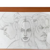 Il mio progetto del corso: Ritratto su blocco da disegno: esplora il volto umano. Un proyecto de Bocetado, Dibujo, Dibujo de Retrato, Dibujo artístico y Sketchbook de Mario Orlando - 06.09.2022