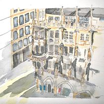 Mein Kursprojekt: Architektonische Zeichnung mit Aquarell und Tinte. Sketching, Drawing, Watercolor Painting, Architectural Illustration, Sketchbook & Ink Illustration project by Mechthild Hendricks - 09.06.2022