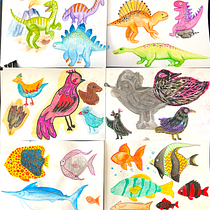 My project for course: Illustration Techniques to Unlock your Creativity. Design, Traditional illustration, Fine Arts, Painting, Creativit, Creating with Kids, and Sketchbook project by Ezgi Alkan - 09.07.2022