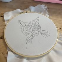 My project for course: Embroidered Pet Portraits: The Thread Painting Technique. Embroider, Naturalistic Illustration, and Textile Design project by melanie.robin75 - 09.07.2022