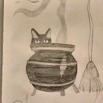 Meu projeto do curso: A arte de desenhar: transforme seus rabiscos em arte. Traditional illustration, Pencil Drawing, Drawing, and Sketchbook project by Olga Santos - 09.07.2022