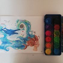My project for course: Watercolor Techniques for Dreamlike Illustrations. Traditional illustration, Drawing, Watercolor Painting, and Editorial Illustration project by Marilou - 09.07.2022