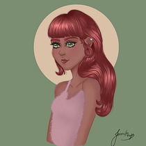 Meu projeto do curso: Retrato de personagens femininascom Procreate. Projekt z dziedziny Trad, c, jna ilustracja, Ilustracja c, frowa, R, sunek c i frow użytkownika Jenniffer dos Anjos Mesquita - 07.09.2022