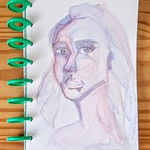 Mi proyecto del curso: Retrato artístico en acuarela. Fine Arts, Painting, Watercolor Painting, and Portrait Drawing project by Yesica Anaya - 09.08.2022