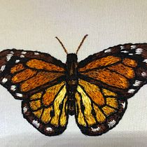 Mon projet du cours : Technique de broderie réaliste. Traditional illustration, Embroider, and Textile Design project by Virginie Diet - 09.08.2022