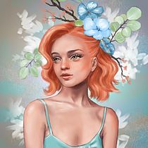 My project for course: Digital Fantasy Portraits with Photoshop. Traditional illustration, Drawing, Digital Illustration, Portrait Drawing, Digital Drawing, and Digital Painting project by Ana Nikolova - 09.08.2022