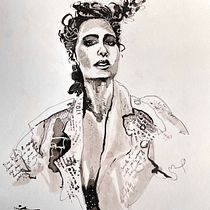 My project for course: Mindful Painting with India Ink. Traditional illustration, Fine Arts, Painting, Pencil Drawing, Portrait Drawing, Artistic Drawing & Ink Illustration project by Andrew Maldonado - 09.08.2022