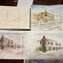 My project for course: Architectural Sketching with Watercolor and Ink. Sketching, Drawing, Watercolor Painting, Architectural Illustration, Sketchbook & Ink Illustration project by Chris Smith - 09.05.2022