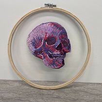 Mi proyecto del curso: Retratos bordados sobre tul. Embroider, Portrait Drawing, and DIY project by Salma Kazmi - 09.09.2022