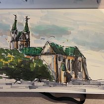 My final project done on the go. Right now I do feel like I am missing some light markers in the collection.. Sketching, Drawing, Architectural Illustration, Sketchbook & Ink Illustration project by pibrush - 09.09.2022