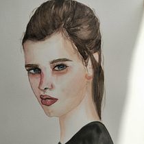 My project for course: Watercolor Portrait from a Photo. Traditional illustration, Watercolor Painting, and Portrait Drawing project by Raha Khrais - 09.09.2022