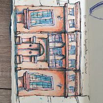 Mon projet du cours : Un bâtiment de Toulouse croqué . Sketching, Drawing, Architectural Illustration, Sketchbook & Ink Illustration project by gcarcy - 09.09.2022