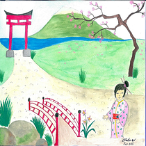 Mi proyecto del curso: Ilustración en acuarela con influencia japonesa. Traditional illustration, Drawing, and Watercolor Painting project by Carlos Arreola Velázquez - 09.05.2022