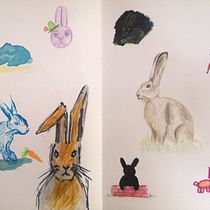 Mein Kursprojekt: Illustrationstechniken zum Lösen kreativer Blockaden. Projekt z dziedziny Design, Trad, c, jna ilustracja,  Sztuki piękne,  Malarstwo, Sketchbook, Kreat, wność, Kreat, wne zabaw i z dziećmi użytkownika eva_do - 09.07.2023