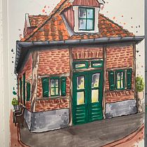 My project for course: Expressive Architectural Sketching with Colored Markers. Sketching, Drawing, Architectural Illustration, Sketchbook & Ink Illustration project by Petra Wheeler-Meinders - 09.10.2022