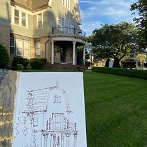 Expressive Architectural Sketching with line and wash. Sketching, Drawing, Architectural Illustration, Sketchbook & Ink Illustration project by Amy Xu - 09.08.2022