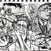 Mis mamarrachos. Sketching, Pencil Drawing, Drawing, Sketchbook & Ink Illustration project by Kevin Hbl - 09.11.2022