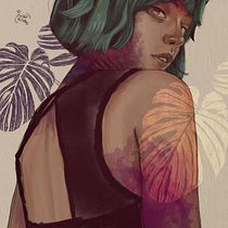 My project for course: Illustrated Portraits with Procreate. Ilustração tradicional, Ilustração vetorial, Ilustração digital, e Desenho de retrato projeto de batanaenh12 - 09.09.2022