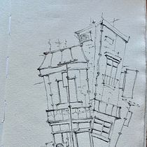 My project for course: Expressive Architectural Sketching with Colored Markers. Sketching, Drawing, Architectural Illustration, Sketchbook & Ink Illustration project by vintadelphia - 10.01.2024