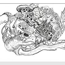 My course project: Tortlutle with two castles  . Traditional illustration, Pencil Drawing, Drawing, and Sketchbook project by Nico Benitez - 09.11.2022