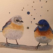 My project for course: Artistic Watercolor Techniques for Illustrating Birds. Traditional illustration, Watercolor Painting, Realistic Drawing, and Naturalistic Illustration project by charlotterummel - 09.11.2022