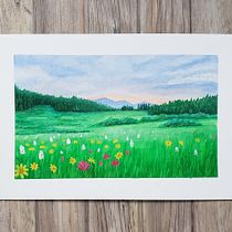 My project for course: Painting Atmospheric Landscapes with Gouache. Projekt z dziedziny Trad, c, jna ilustracja,  Malarstwo i Malowanie gwaszami użytkownika Stacy Burch - 12.09.2022
