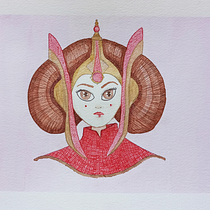 My project for course: Fan Art Drawing with Watercolor and Colored Pencils. Ilustração tradicional, Pintura, Pintura em aquarela, Desenho de retrato, Ilustração infantil, e Desenho com lápis de cor projeto de Abigail Holden - 11.09.2022