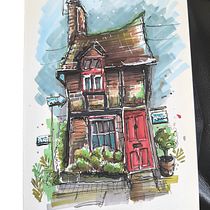 My project for course: Expressive Architectural Sketching with Colored Markers. Een project van  Schetsen,  Tekening,  Architecturale illustratie, Sketchbook y  Illustratie met inkt van Alexandra Howard - 12.09.2022
