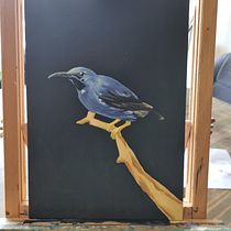 Mon projet du cours : Peinture à l'huile classique et portrait naturaliste d'oiseaux. Fine Arts, Painting, Oil Painting, and Naturalistic Illustration project by chloe_r - 09.12.2022