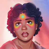Meu projeto do curso: Retrato de personagens femininas com Procreate. Projekt z dziedziny Trad, c, jna ilustracja, Ilustracja c, frowa, R, sunek c i frow użytkownika emellenkelly - 12.09.2022