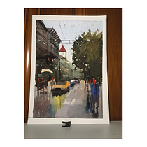 My project for course: Urban Landscapes in Watercolor Ein Projekt aus dem Bereich Bildende Künste, Aquarellmalerei und Architektonische Illustration von mahmut kemal göksal - 08.08.2022