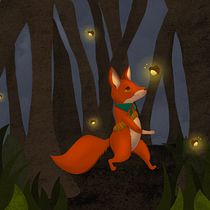 Little fox looking for adventure!. Traditional illustration, Character Design, Drawing, Digital Illustration, Stor, telling, and Narrative project by Nina - 09.12.2022